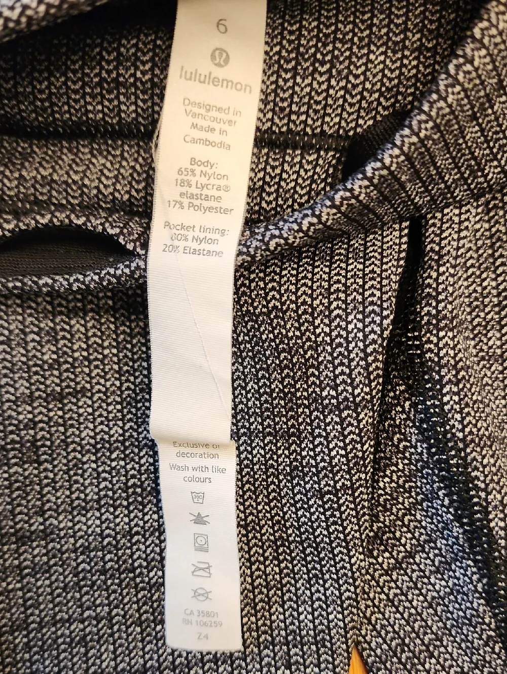 lululemon athletica Dark Charcoal Heather High-Rise Leggings with Side Pockets